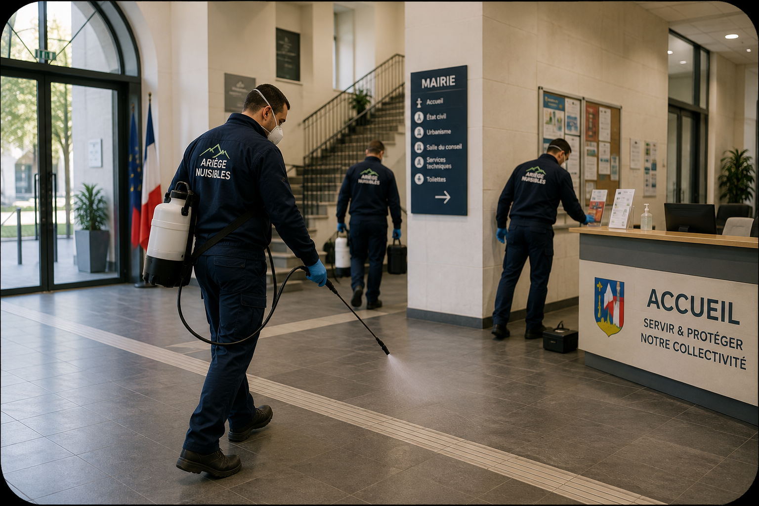 Désinfection des lieux publics