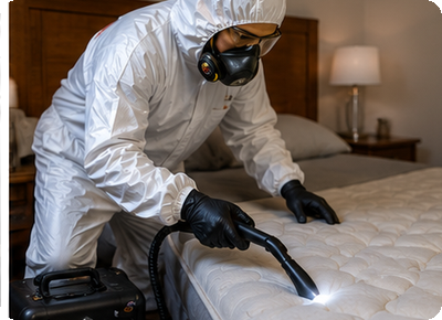 Désinfection d’un matelas à l’aide d’un appareil à vapeur